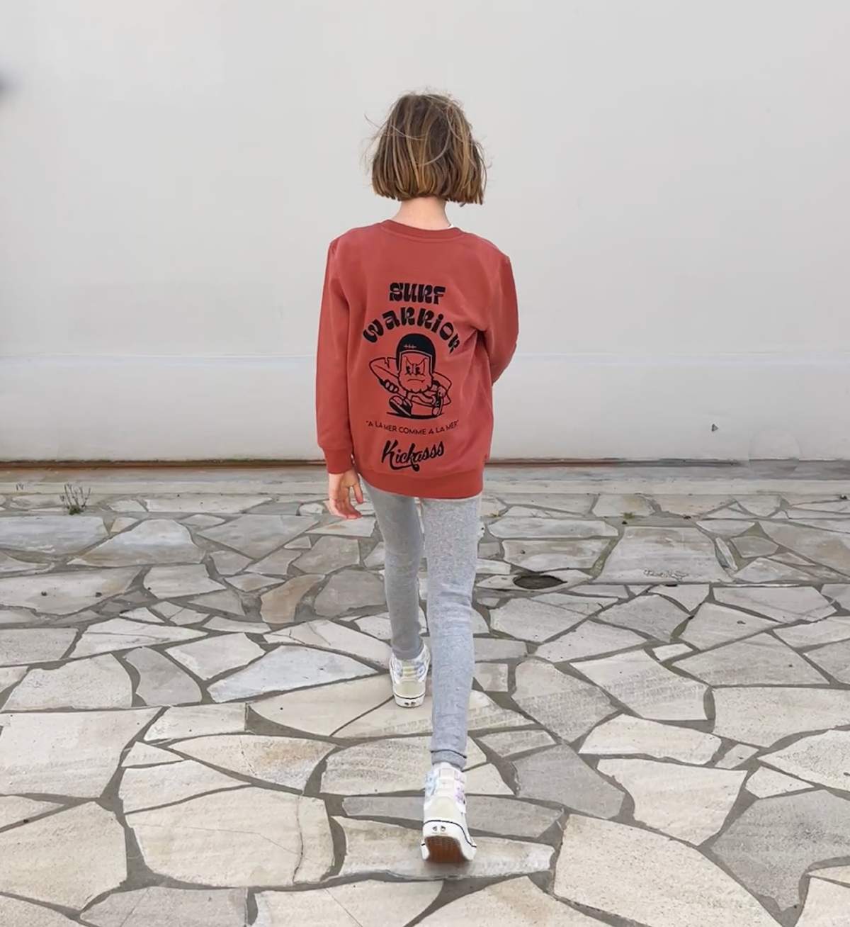 Sweat enfant Kickasss Biarritz Surf Warrior (heritage brown)
