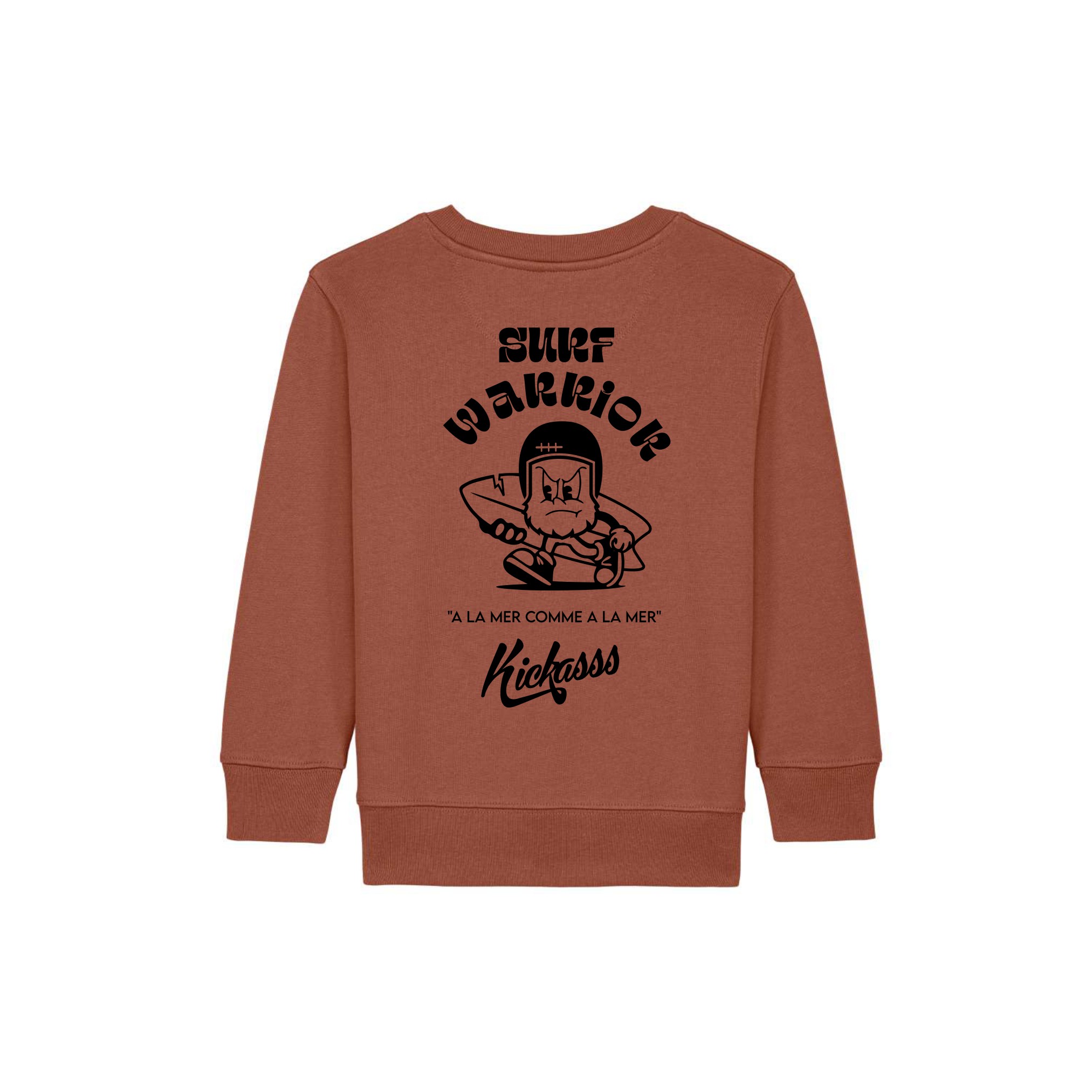 Sweat enfant Kickasss Biarritz Surf Warrior (heritage brown)