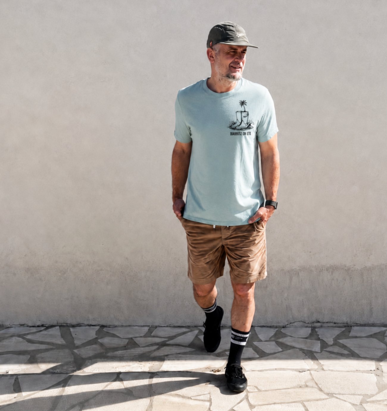 T-shirt Biarritz en été - Kickasss (aloé)
