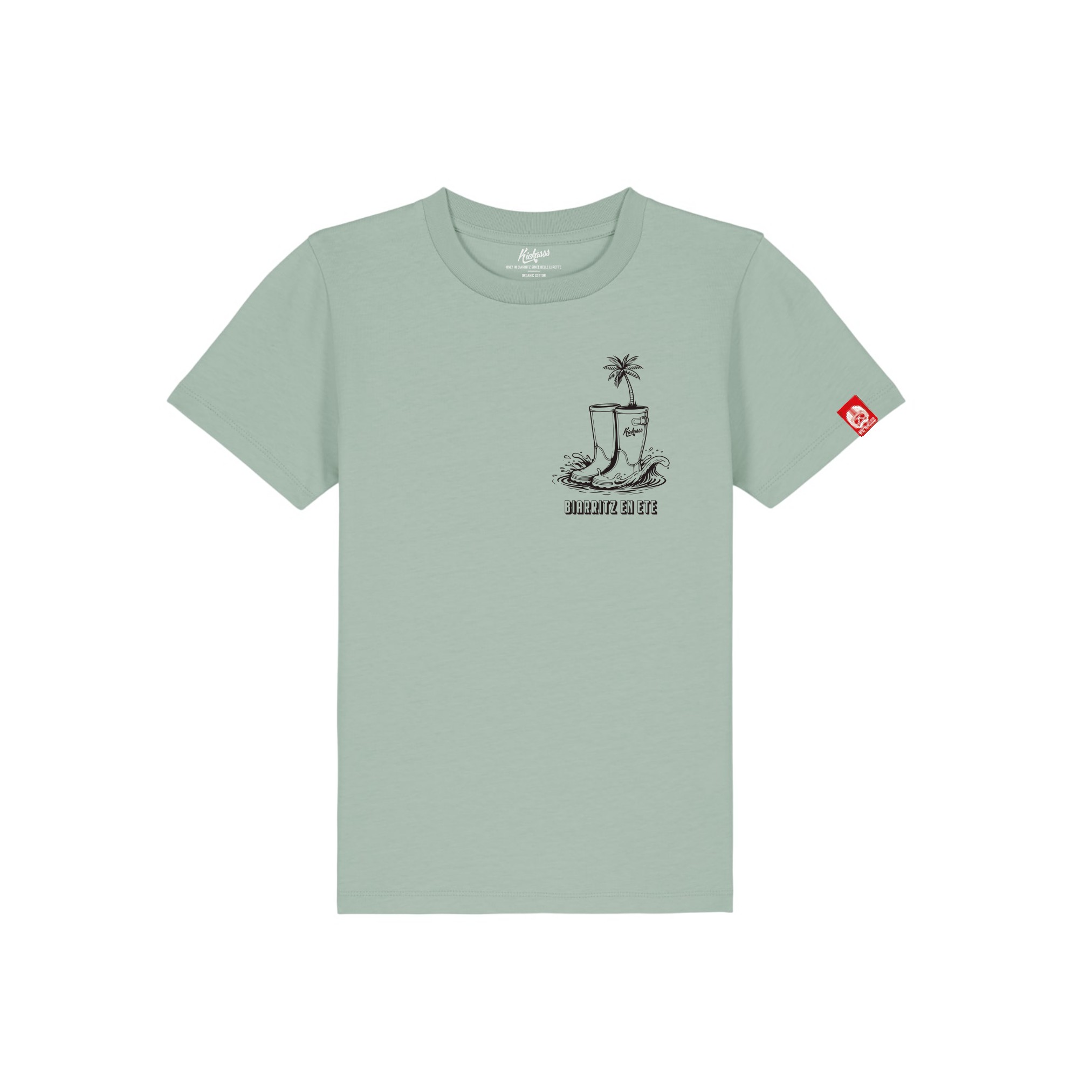 T-shirt enfant Biarritz en été - Kickasss (aloé)