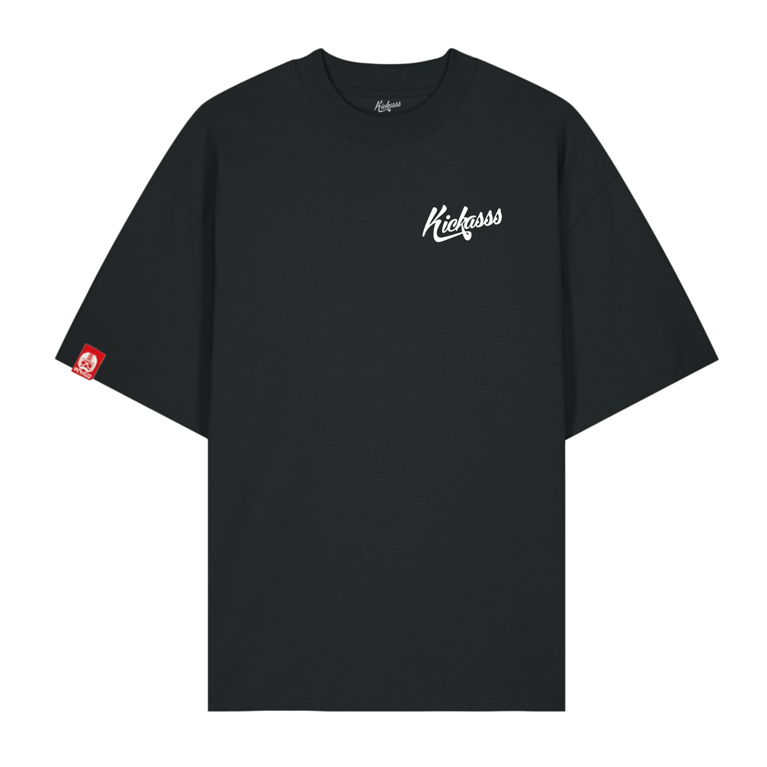 T-shirt Oversize Kickasss Biarritz Motorcycles are the new Surfboards (black)