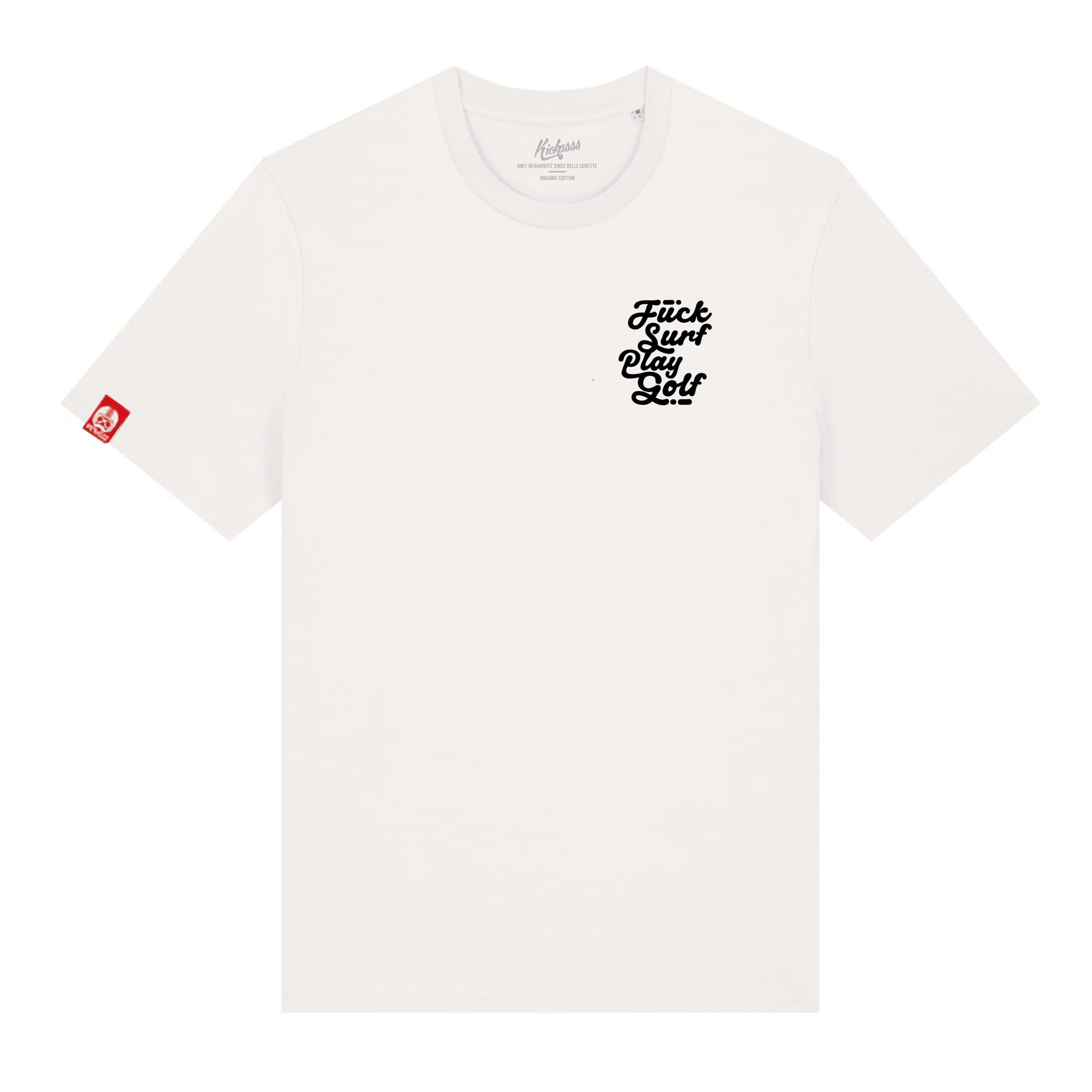 T-shirt Fuck Surf Play Golf 2026 – Kickasss Biarritz (off white)