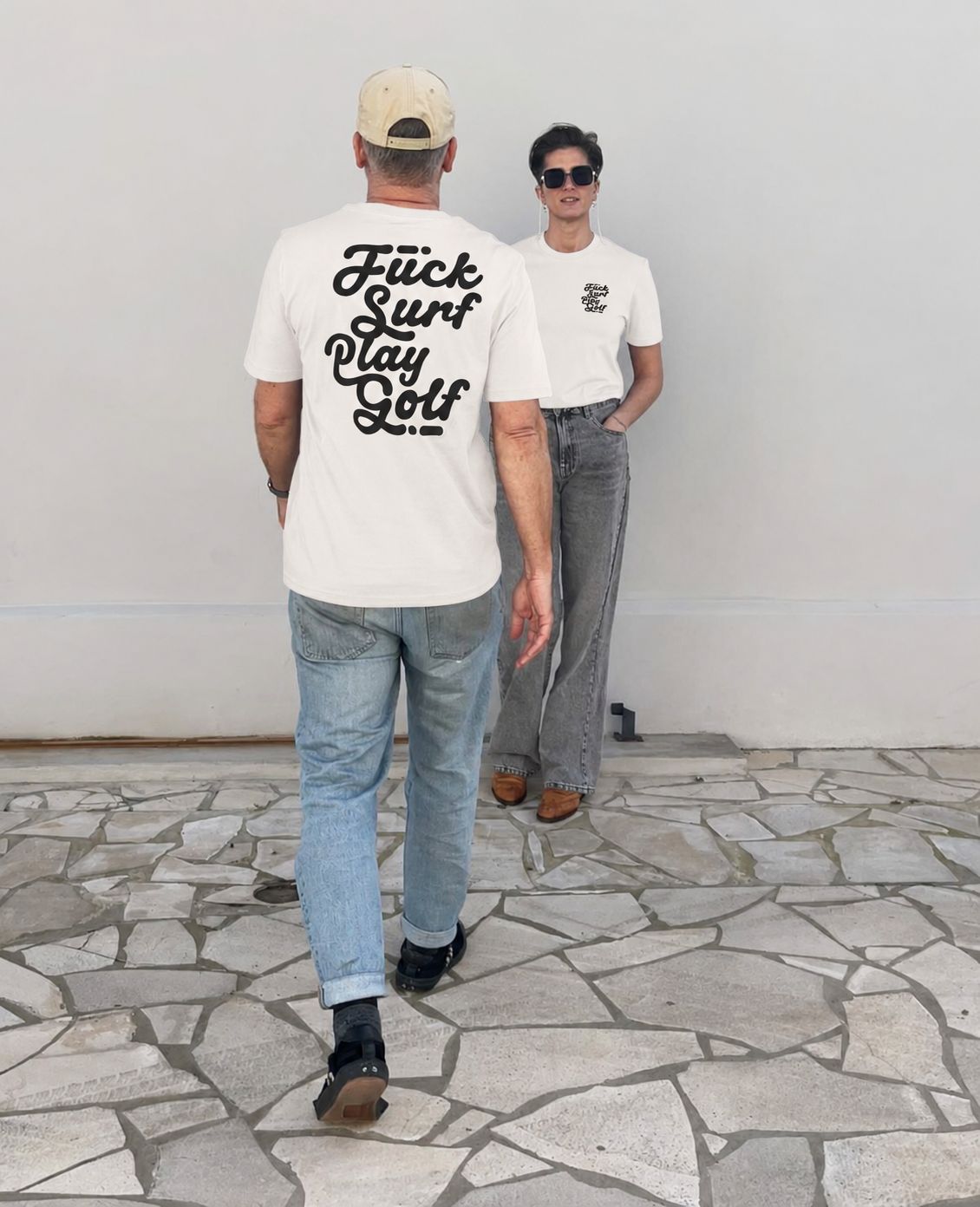 T-shirt Fuck Surf Play Golf 2026 – Kickasss Biarritz (off white)