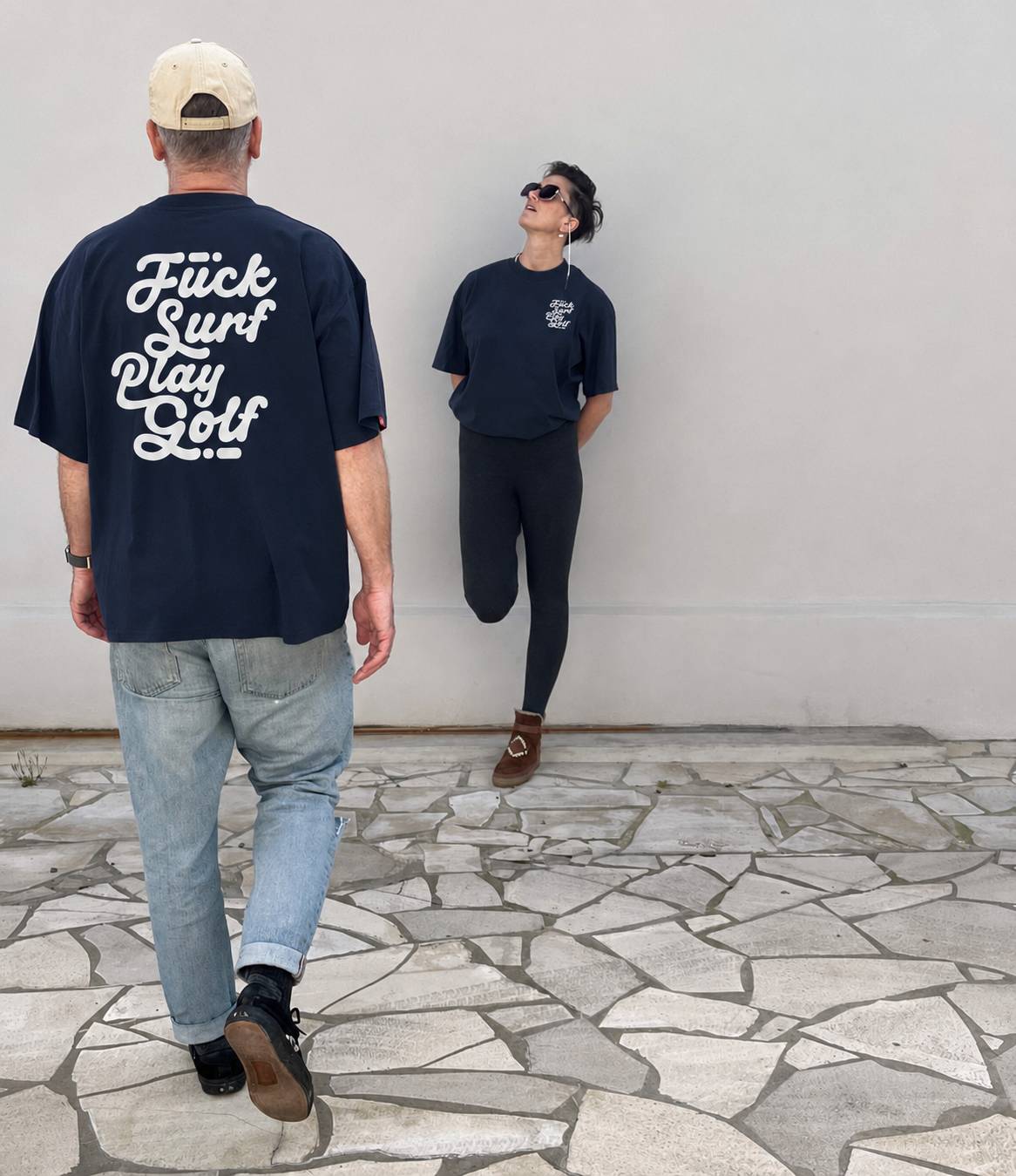 T-shirt oversize Fuck Surf Play Golf 2026 – Kickasss Biarritz (french navy)