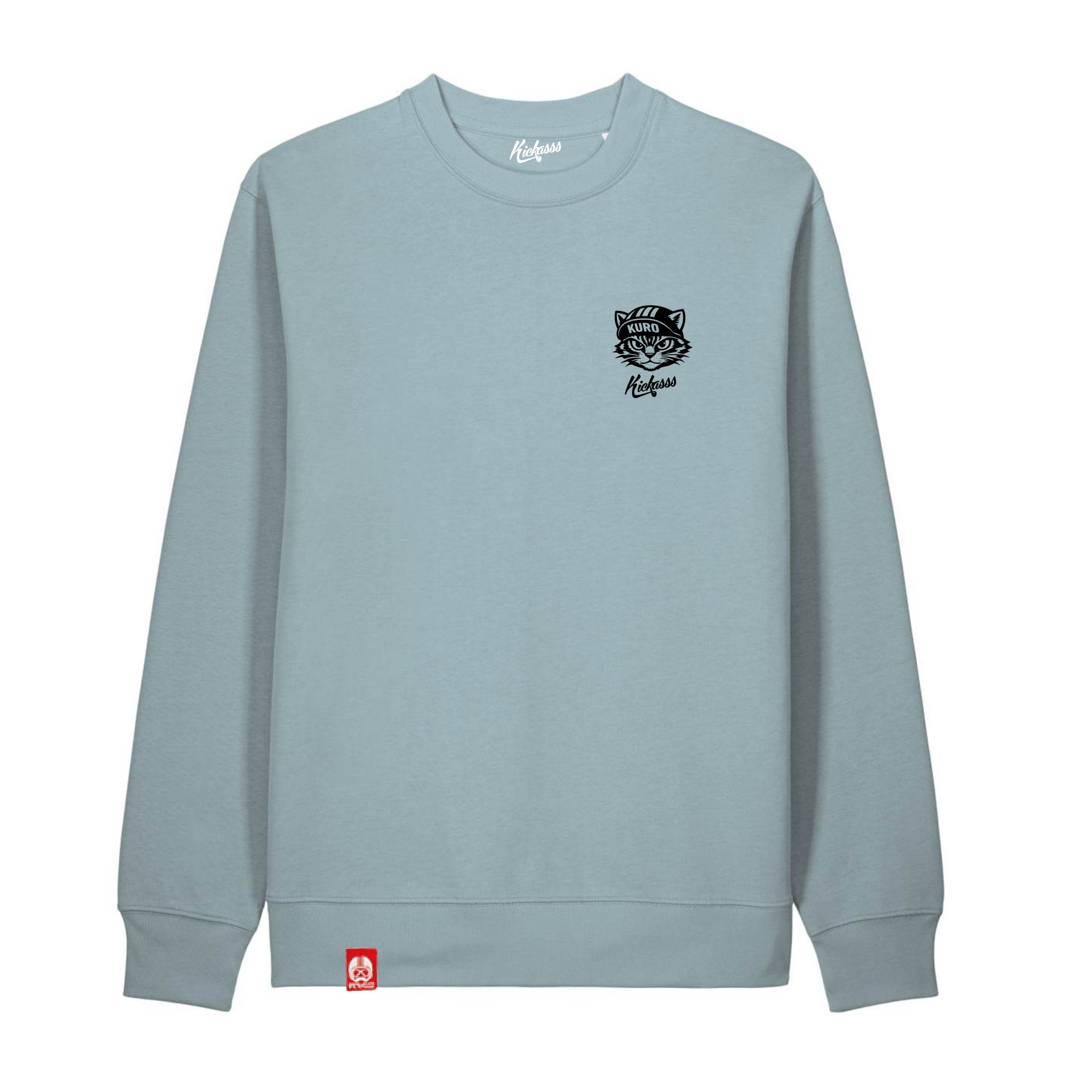 Sweat-shirt gravel Kuro the Alleycat - Kickasss Biarritz (pebble blue)