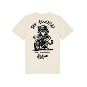 T-shirt enfant gravel "Kuro the Alleycat" – Kickasss Biarritz (natural raw)