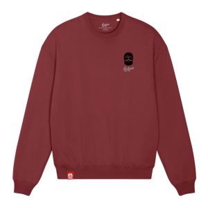 Sweat-shirt Oversize Kickasss Biarritz Driver brodé - Coton Bio - Édition Limitée (earth red)