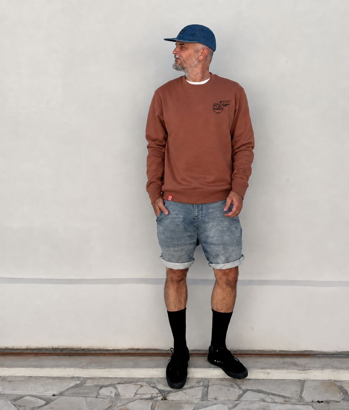 Sweat-shirt Kickasss Biarritz - Ramen & Sagardoa - Coton Bio - Édition Limitée (heritage brown)
