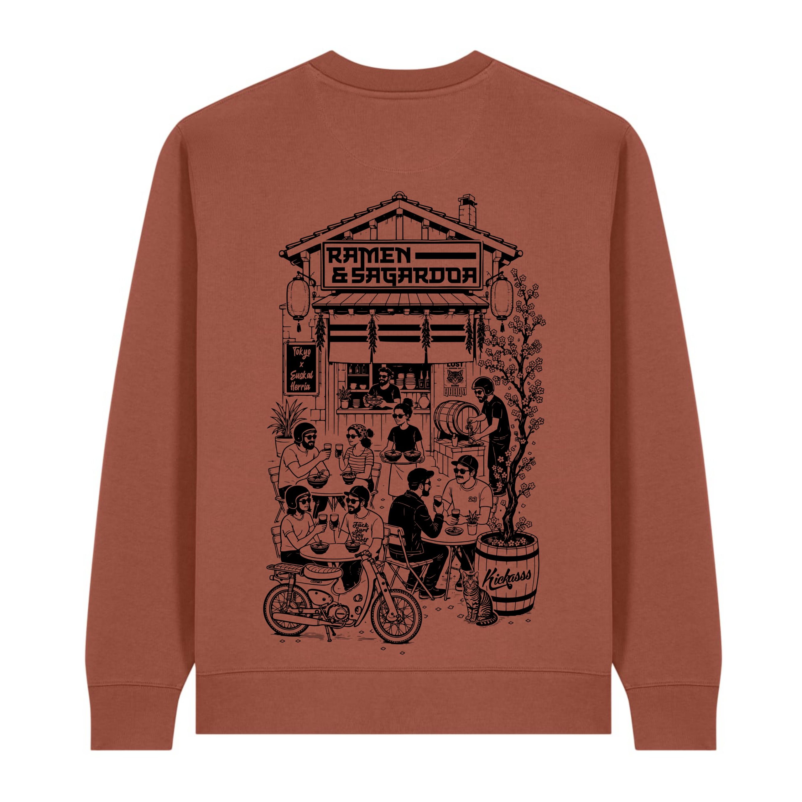 Sweat Kickasss Biarritz Ramen & Sagardoa quelque part entre le Japon et une cidrerie basque.