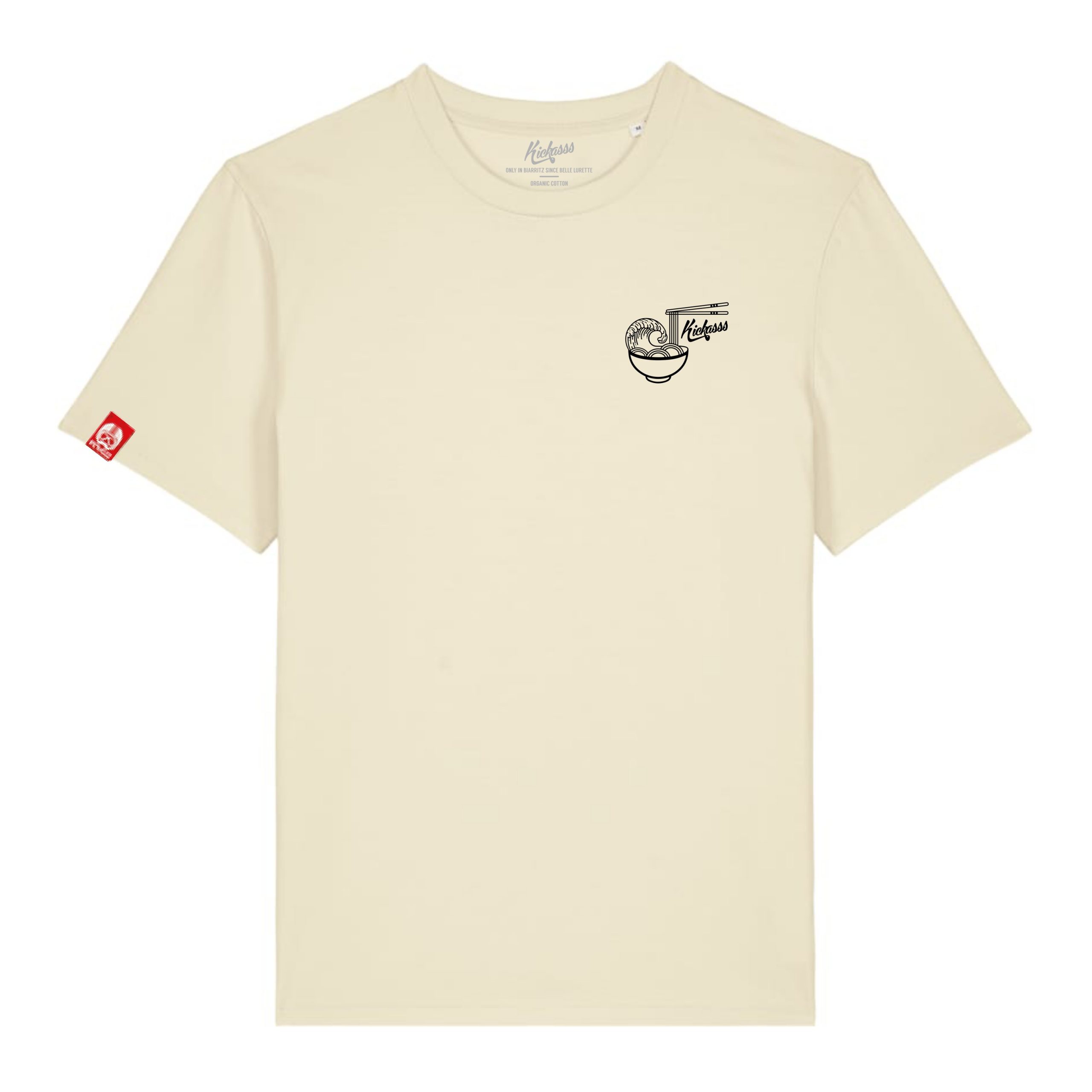 T-shirt Kickasss Biarritz - Ramen & Sagardoa - Coton Bio - Édition Limitée (honey paper)