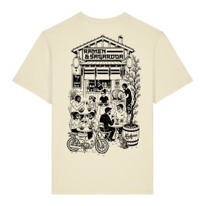 T-shirt Kickasss Biarritz - Ramen & Sagardoa - Coton Bio - Édition Limitée (honey paper)