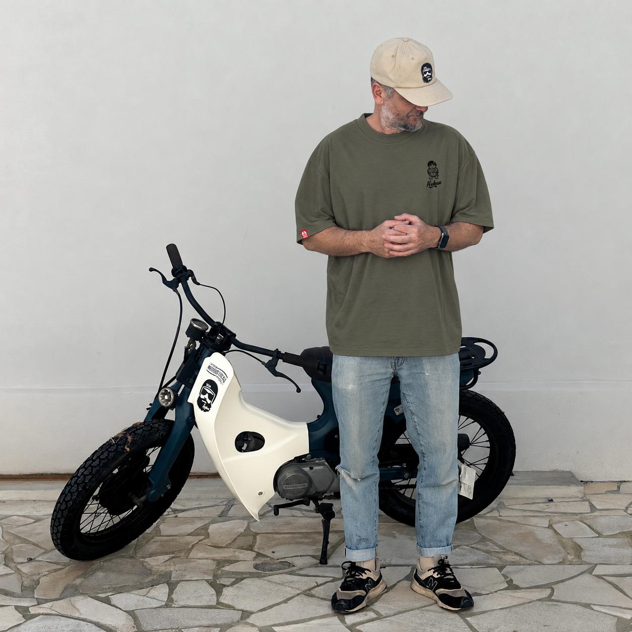 T-shirt oversize Kickasss Biarritz Slow Life Racing - Shellby Limited Edition (kaki)