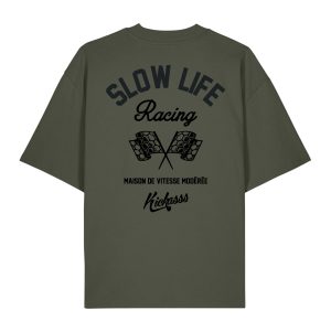 T-shirt oversize Kickasss Biarritz Slow Life Racing - Shellby Limited Edition (kaki)